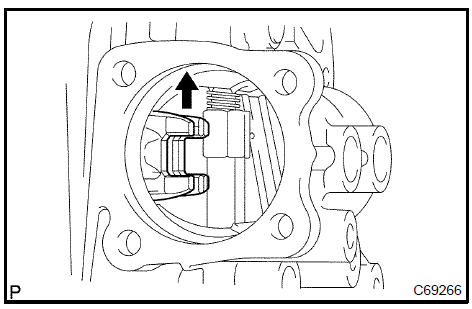 b. Using SST and a hammer, loosen the staked part of the