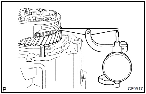 Inspect 5th gear thrust clearance