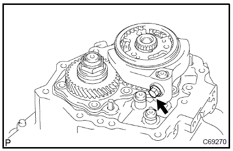 c. Using SST, remove the transmission clutch hub No.3 and