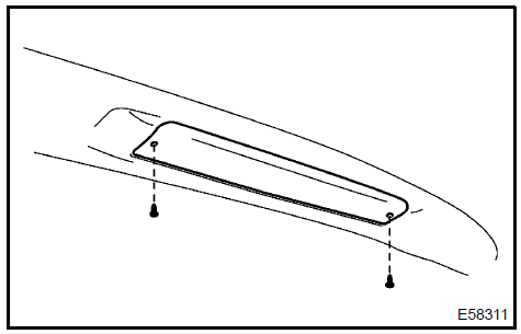 Remove center stop lamp assy (W/ rear spoiler led)