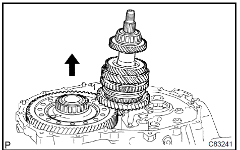 Remove output shaft assy