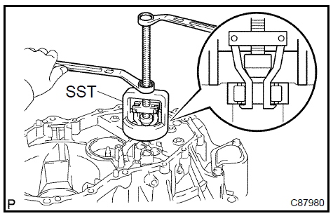 Remove input shaft front bearing