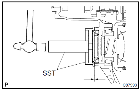 Install transmission case oil seal