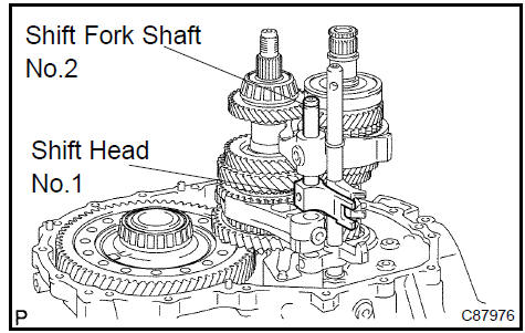 40. REMOVE GEAR SHIFT FORK No.1