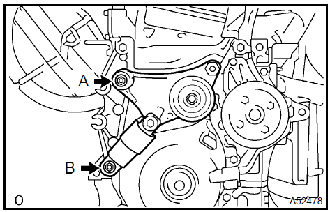 Remove V-ribbed belt tensioner assy