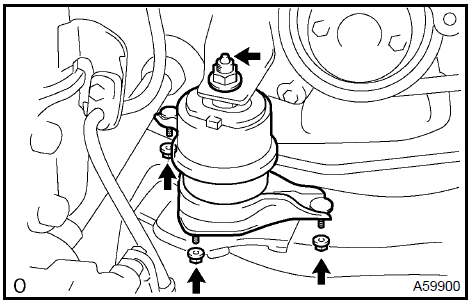 27. REMOVE ENGINE MOUNTING BRACKET RH