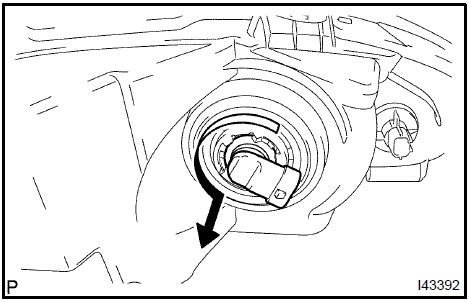 Remove headlamp, No.2 Bulb