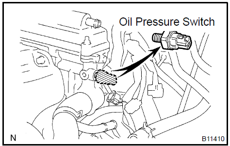 Remove oil pressure switch assy