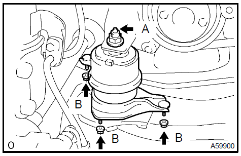 c. Install the bolt and disconnect the steering gear return