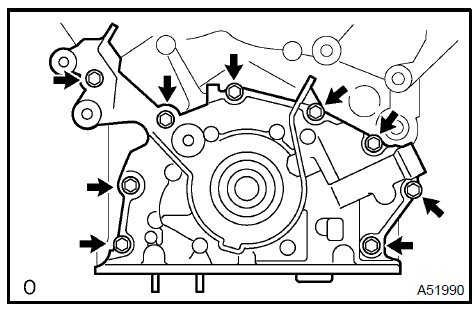 Remove oil pump assy