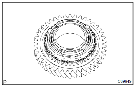 Install synchronizer ring set No.1