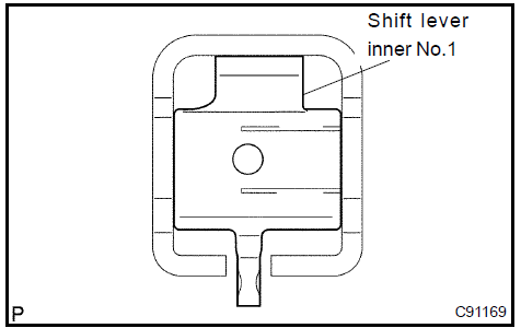 Remove shift lever inner No.1