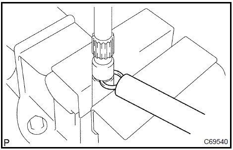 Install select spring No.1 Seat shaft snap ring