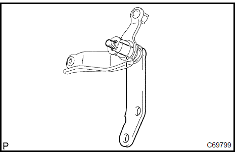 b. Install the selecting bellcrank No.2 plate washer, washer