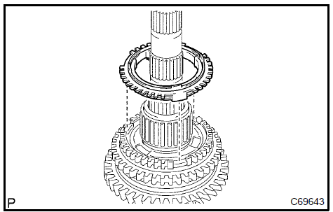 Remove synchronizer ring set No.2