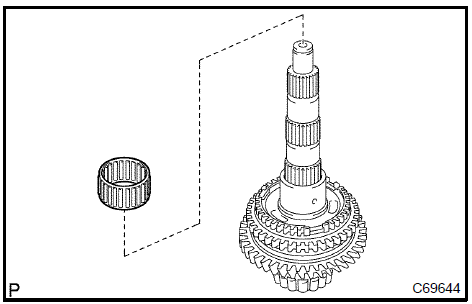 Remove 2nd gear needle roller bearing