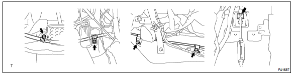 17. REMOVE PARKING BRAKE CABLE ASSY No.1