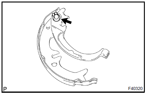 9. INSPECT PARKING BRAKE SHOE LINING