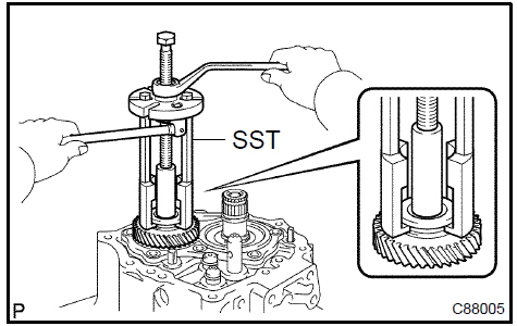 Install 5th driven gear