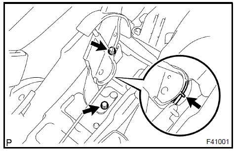 Remove parking brake lever sub-assy