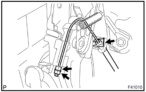 Remove parking brake cable assy No.1