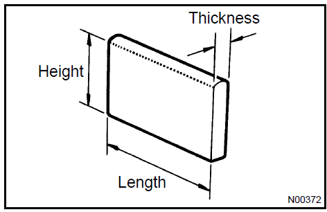 b. Using a feeler gauge, measure the clearance between
