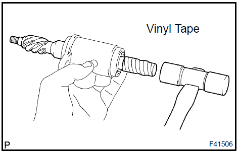 j. Using a screwdriver, remove the 4 control valve rings.