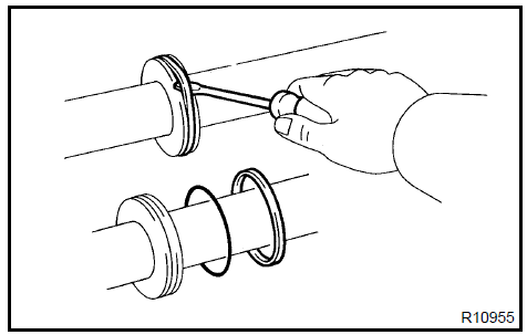 Remove rack steering piston ring