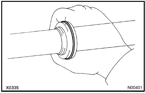 40. INSTALL POWER STEERING CYLINDER TUBE OIL