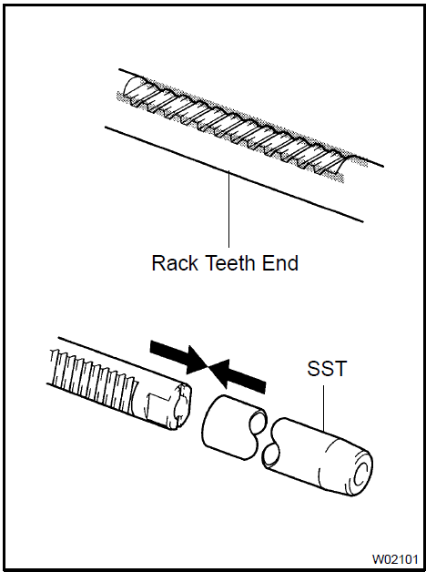 Install power steering rack