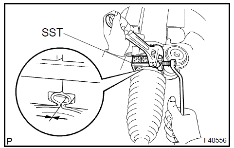 55. INSTALL STEERING RACK BOOT CLIP