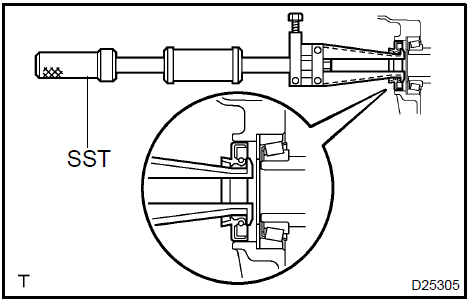 Remove transmission case oil seal