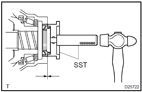 Install front transaxle case cover oil seal