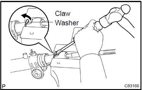 b. Using 2 SSTs, remove the 2 steering rack ends sub−assy