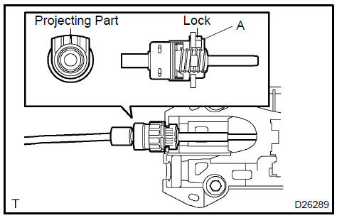 Connect floor shift cable transmission control shift