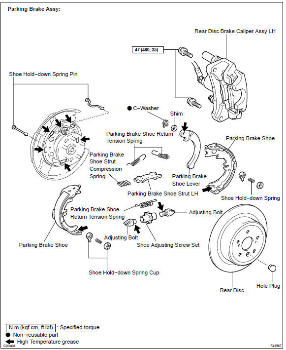 Parking brake lever sub-assy (From August, 2002)