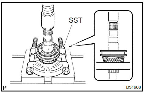 10. REMOVE 3RD GEAR NEEDLE ROLLER BEARING