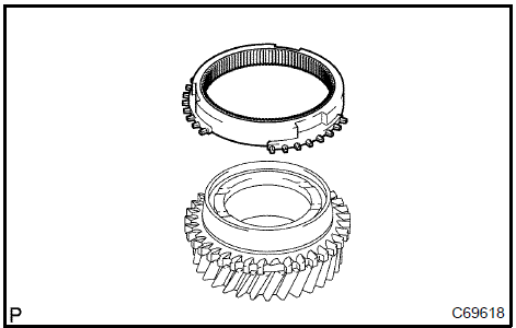 Remove synchronizer ring No.3