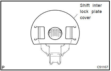 Remove shift inter lock plate cover