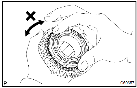 Inspect synchronizer ring set No.2