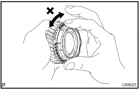 b. Using a feeler gauge, measure the clearance between