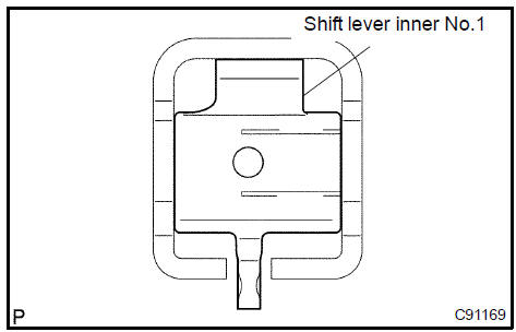 Install shift lever inner No.1