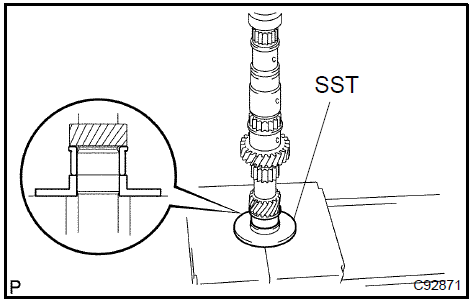 Install input shaft front bearing