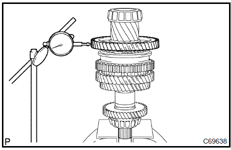 Inspect 1st gear radial clearance