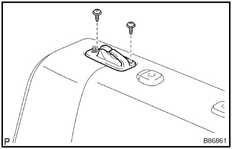 Remove rear seat shoulder belt guide center