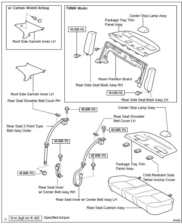 REAR SEAT BELT (TMC MADE)