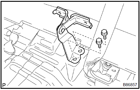 Install rear seat back hinge sub-assy center