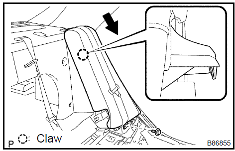 Install rear side seat back assy LH