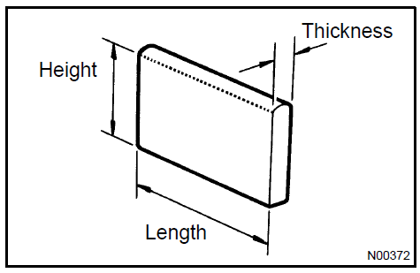 b. Using a feeler gauge, measure the clearance between a