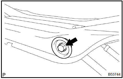 b. Set suspension arm in the position shown in the illustration